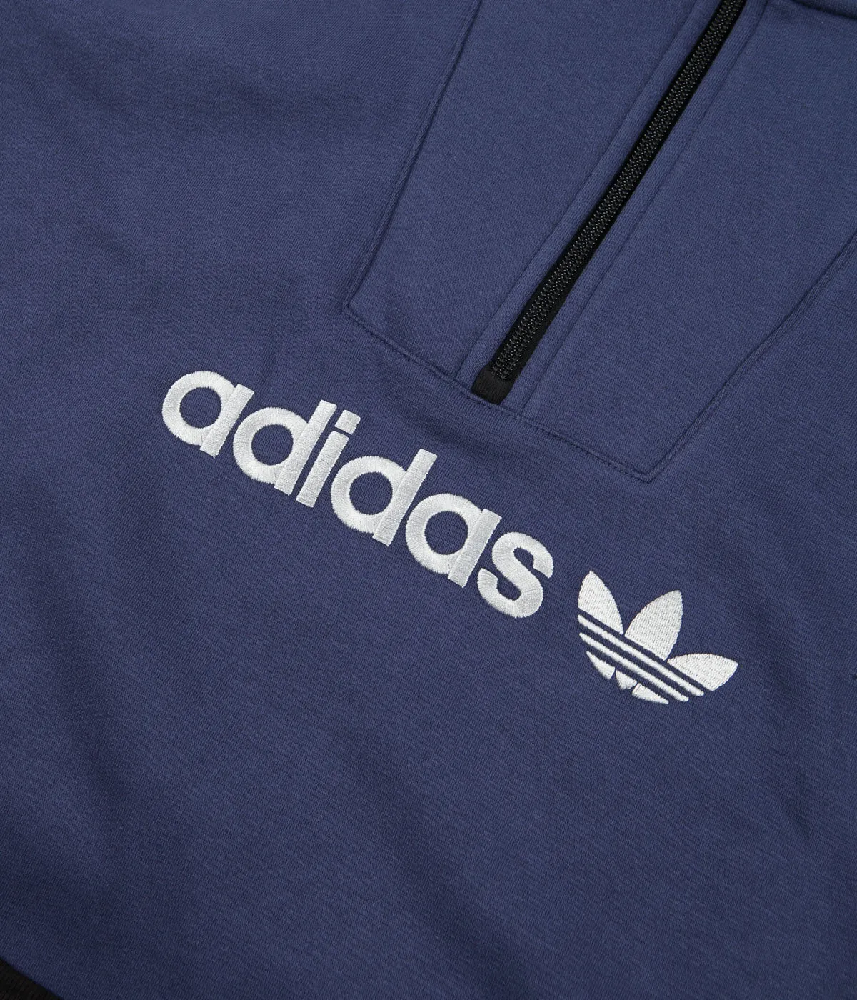 Adidas Modular Quarter Zip Sweatshirt - Tech Indigo / Grey One / White / Black