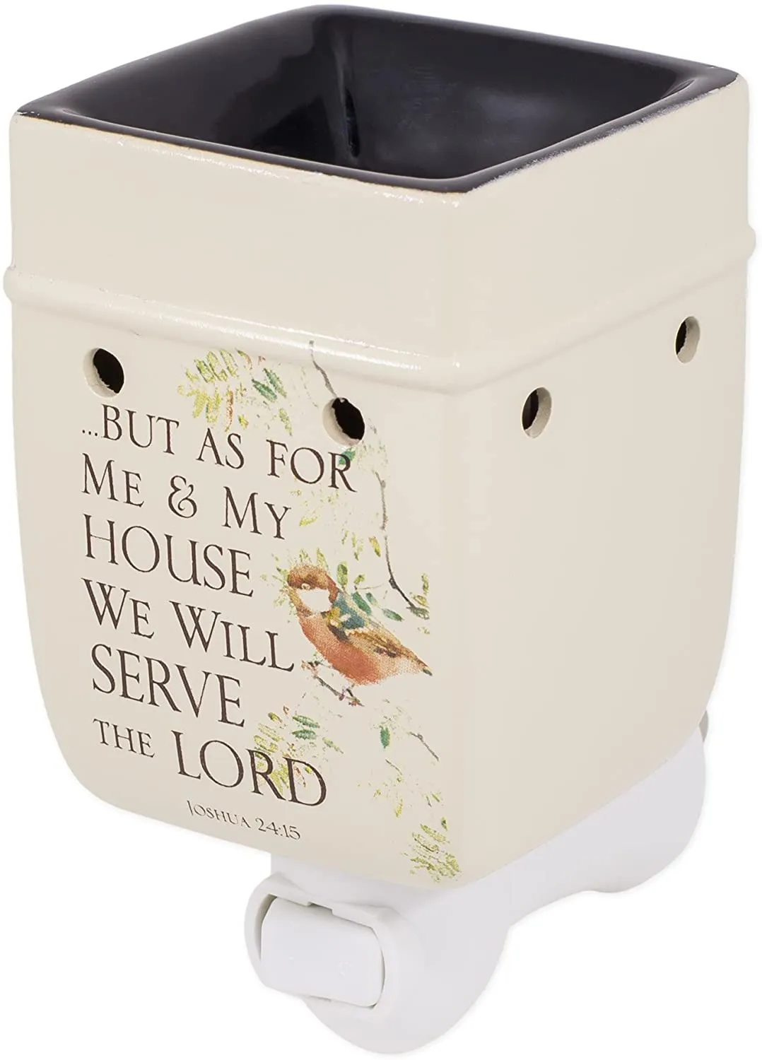 As for Me and My House Ceramic Stoneware Electric Plug-in Outlet Wax and Oil Warmer