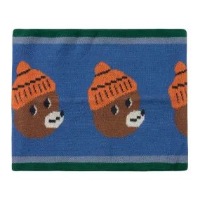 Bears Neck Warmer in Blue / Deep Green by Tinycottons - Last One In Stock - Kids