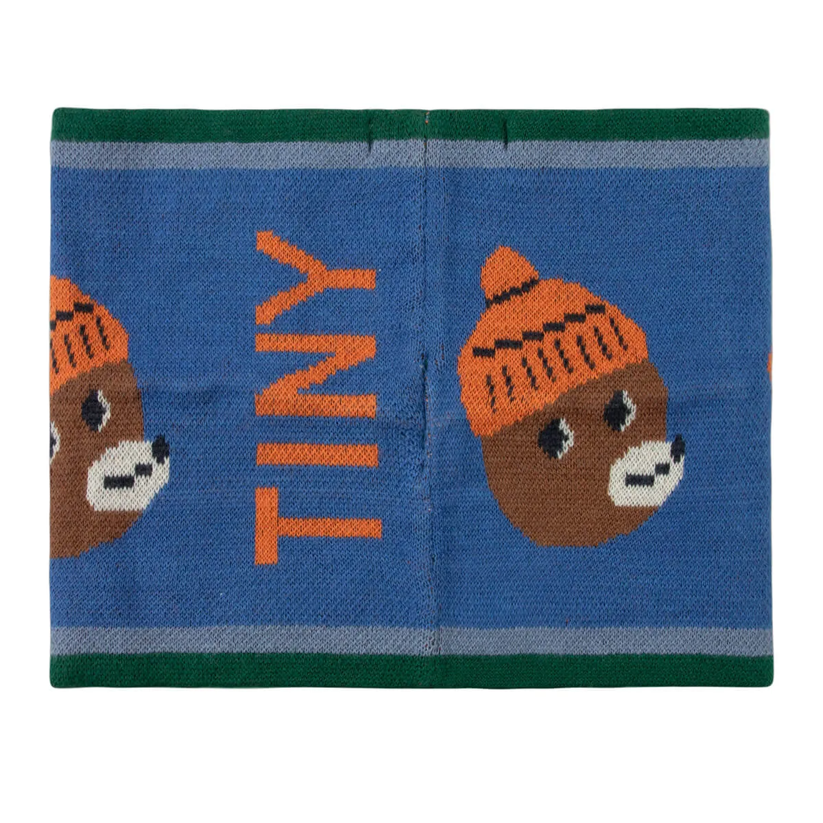 Bears Neck Warmer in Blue / Deep Green by Tinycottons - Last One In Stock - Kids