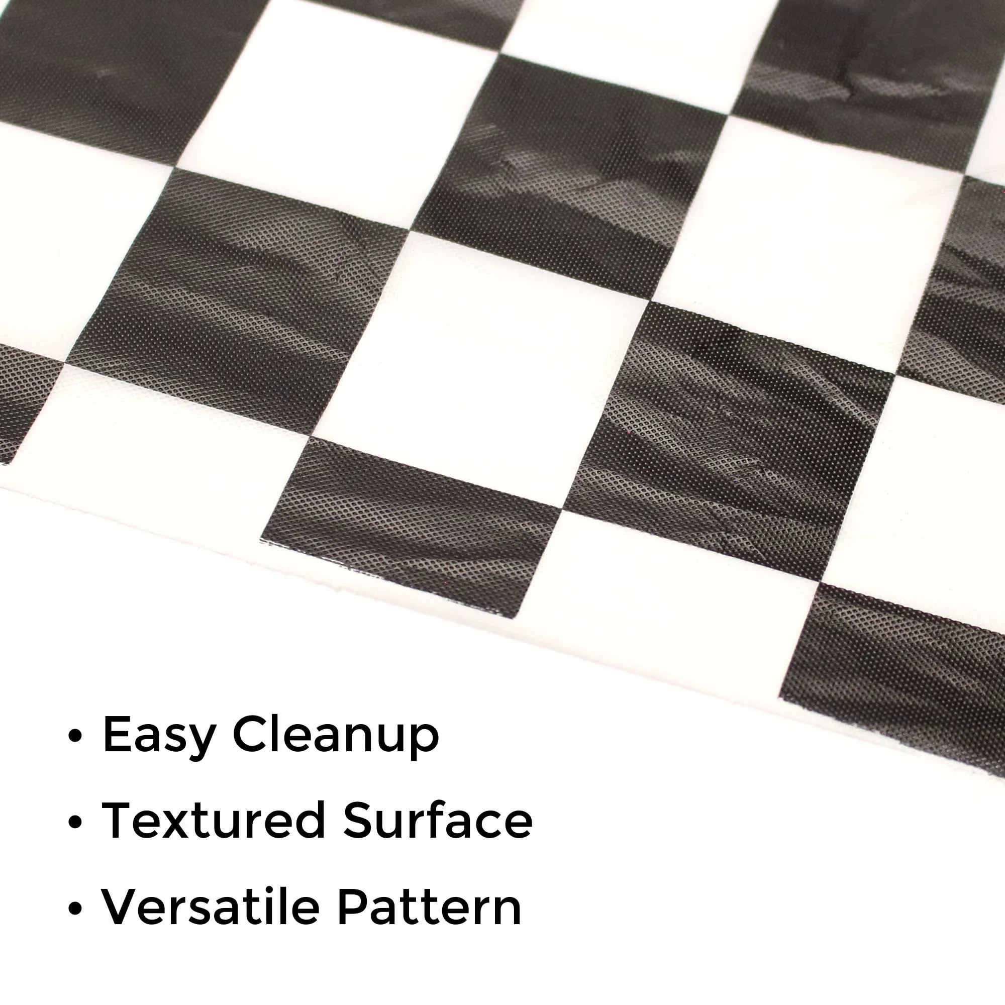 Black and White Checkered Tablecover