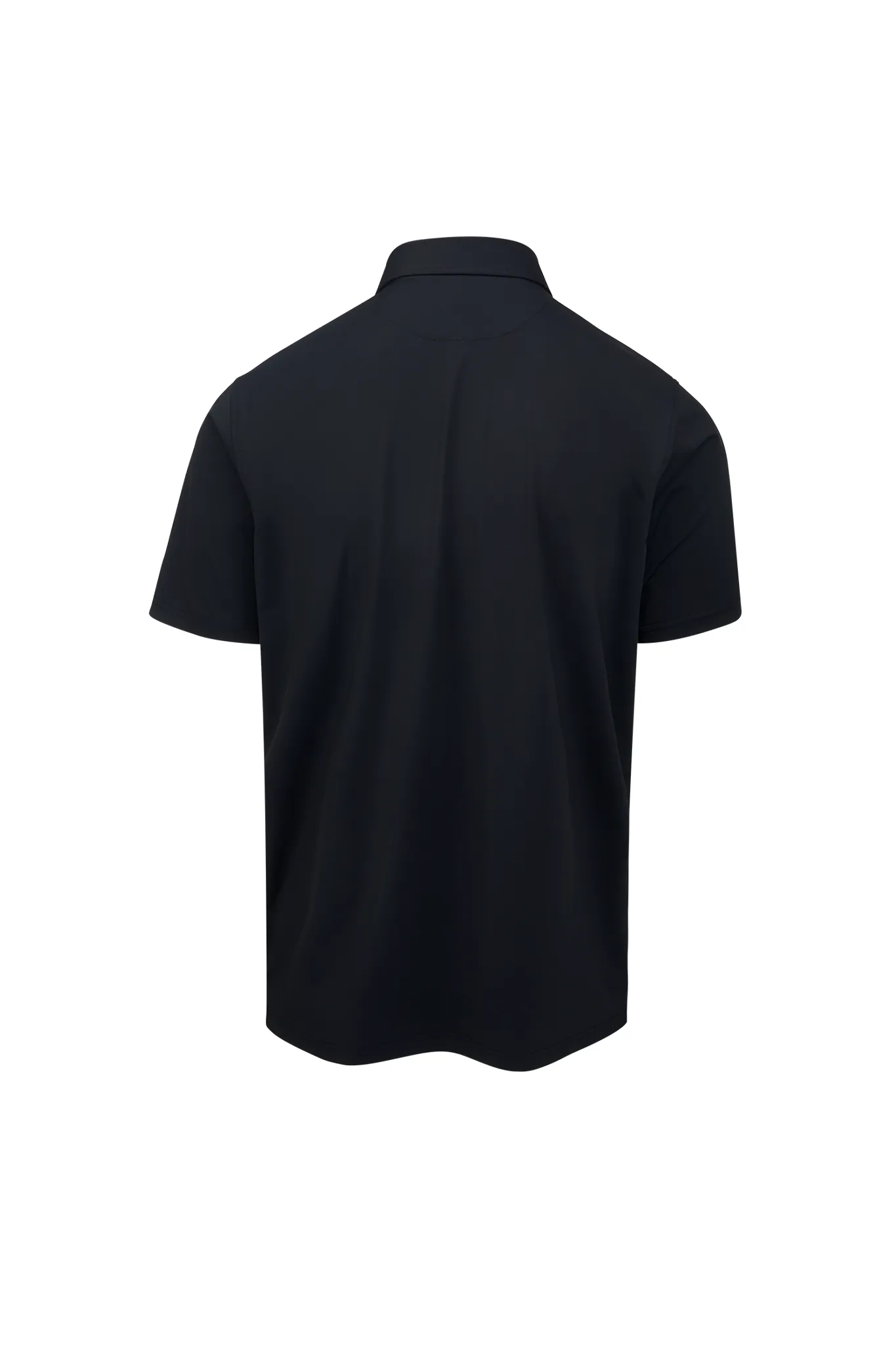 Black Men's Snap Placket Polo