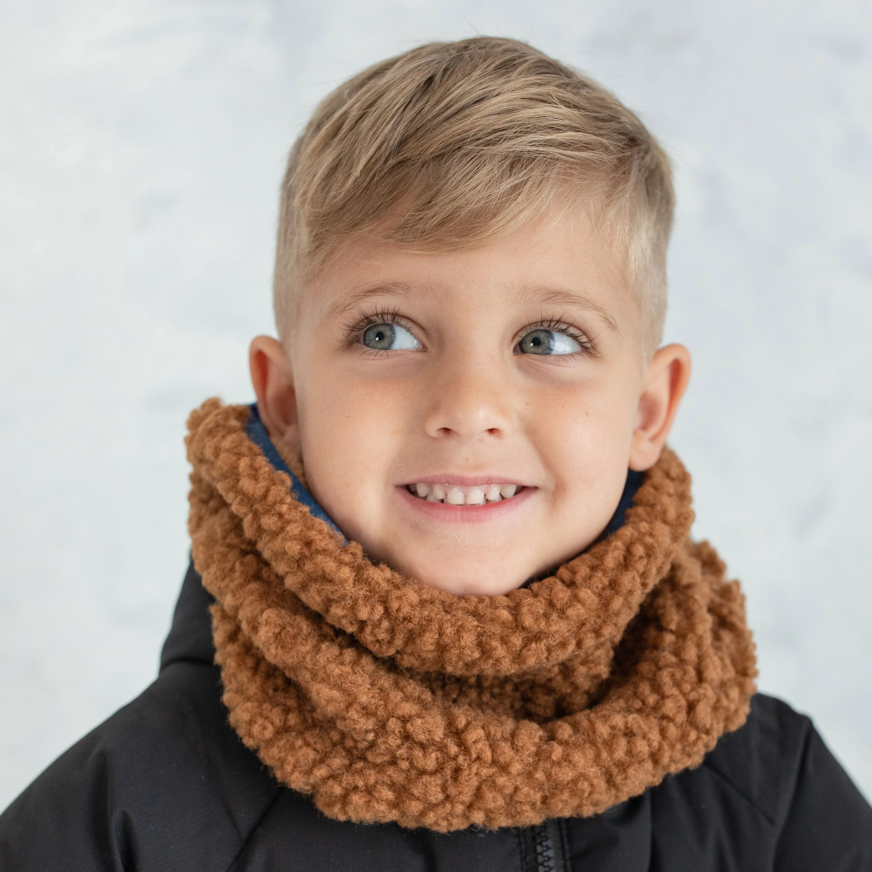 Boy's Camel Sherpa Neck Warmer