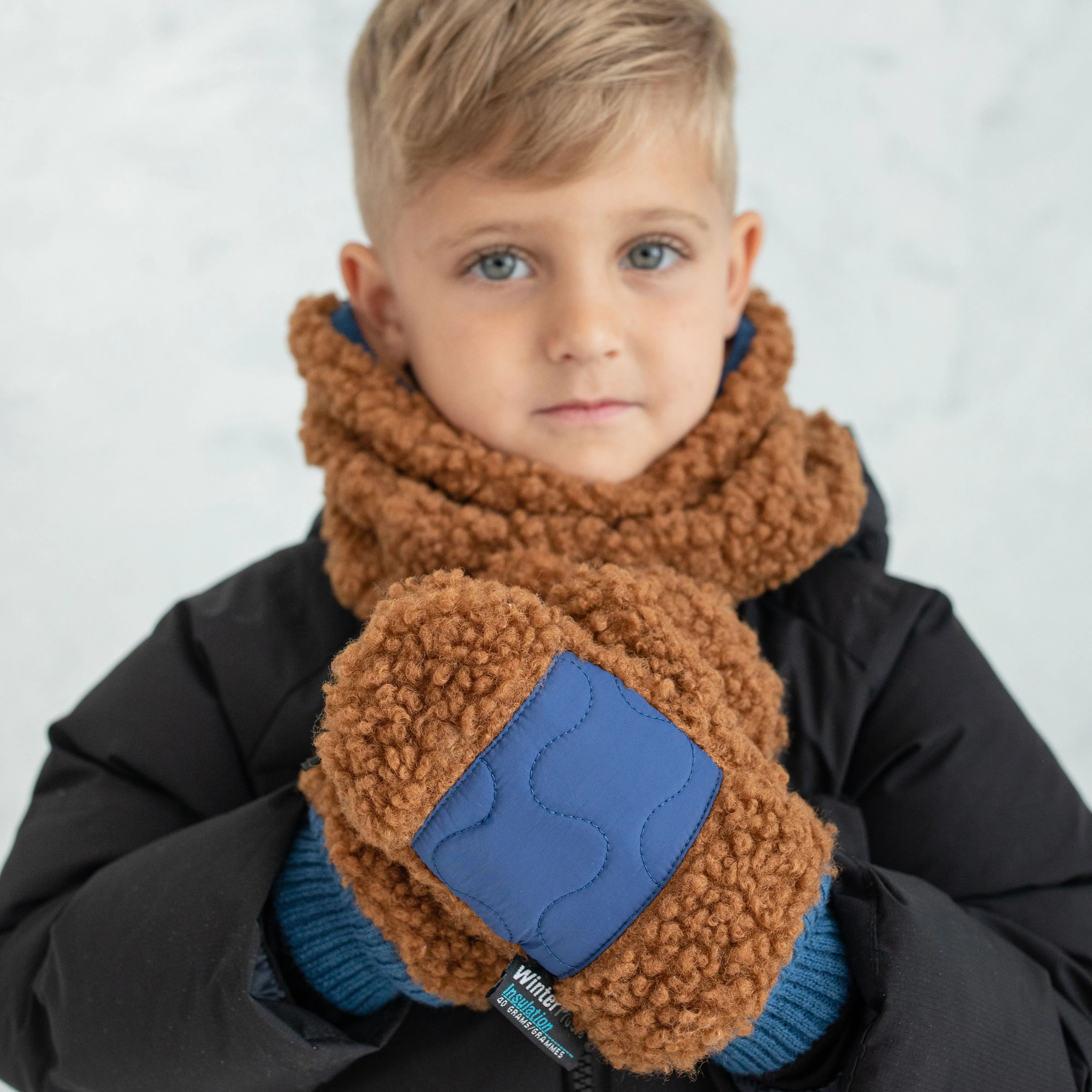 Boy's Camel Sherpa Neck Warmer