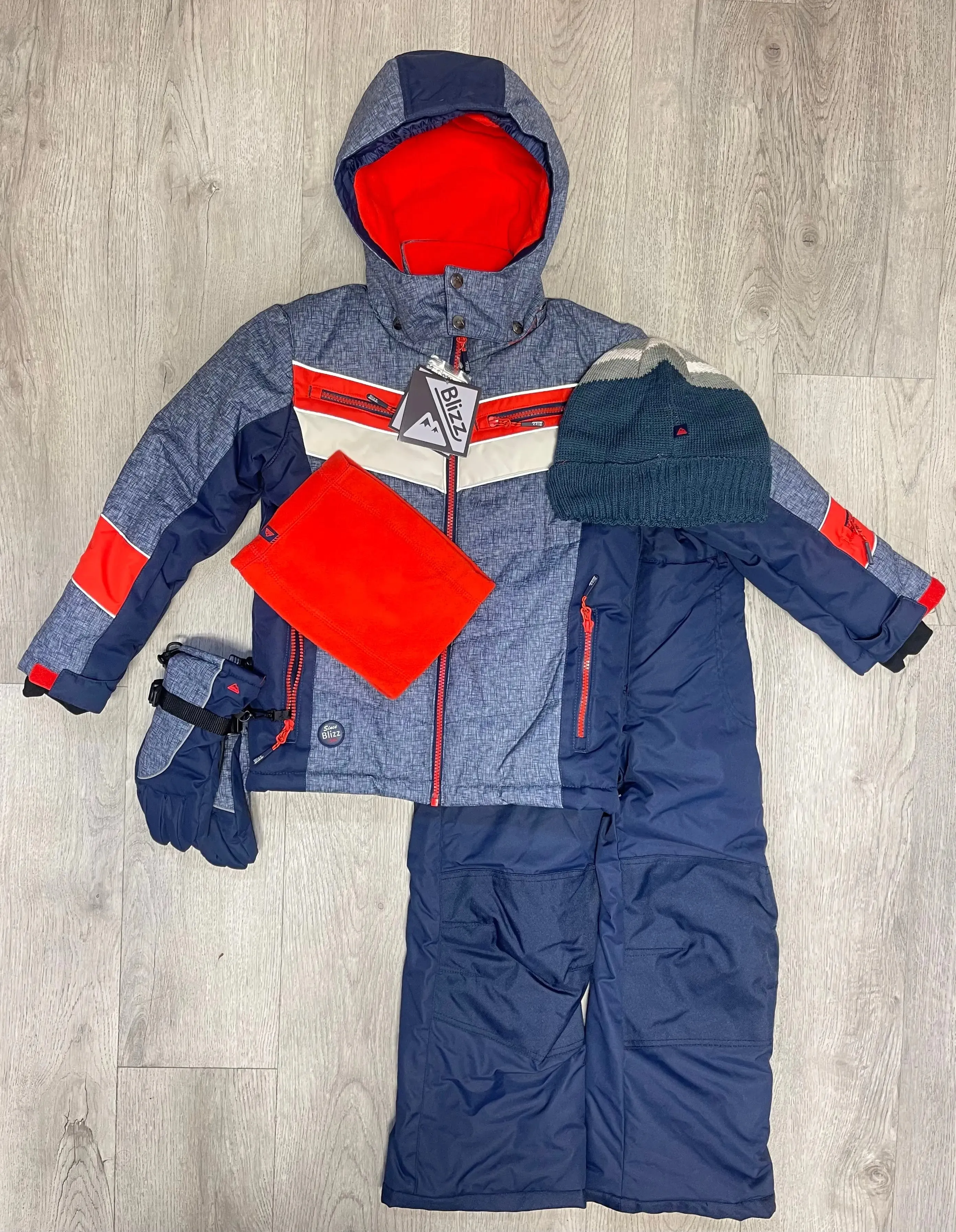 Boys Snowsuit 5 PCS Set - Red | Blizz