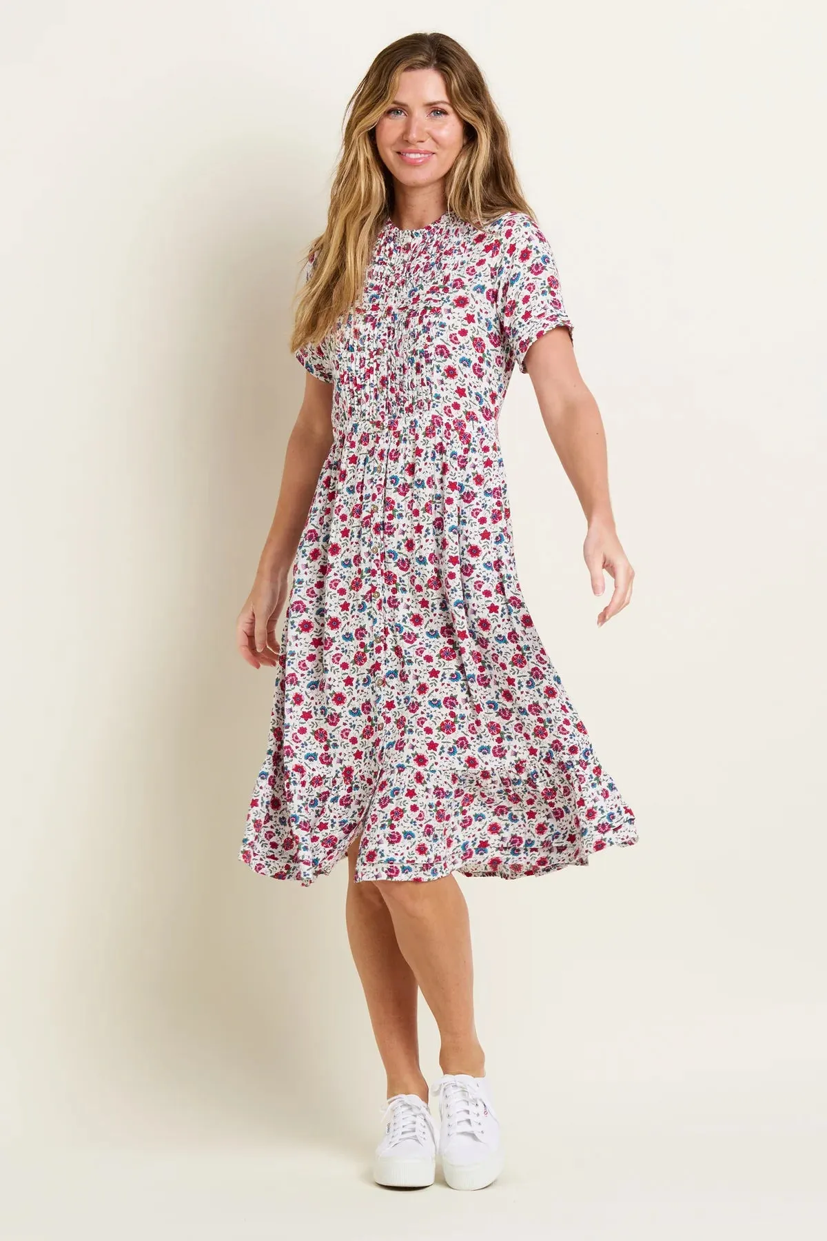 BRAKEBURN Harper Floral Midi Dress