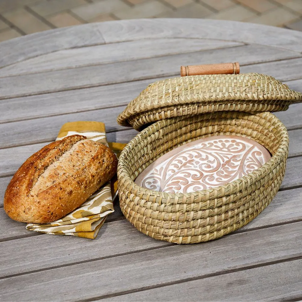 Bread Warmer Set - Double Vine Lidded