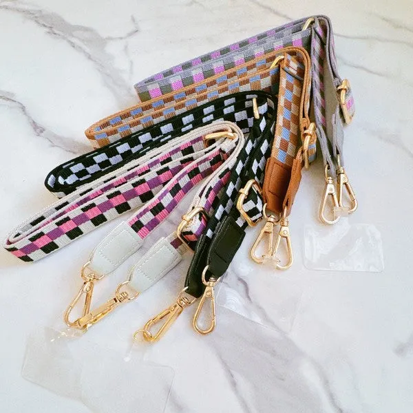 Checkered Crossbody Phone Lanyard