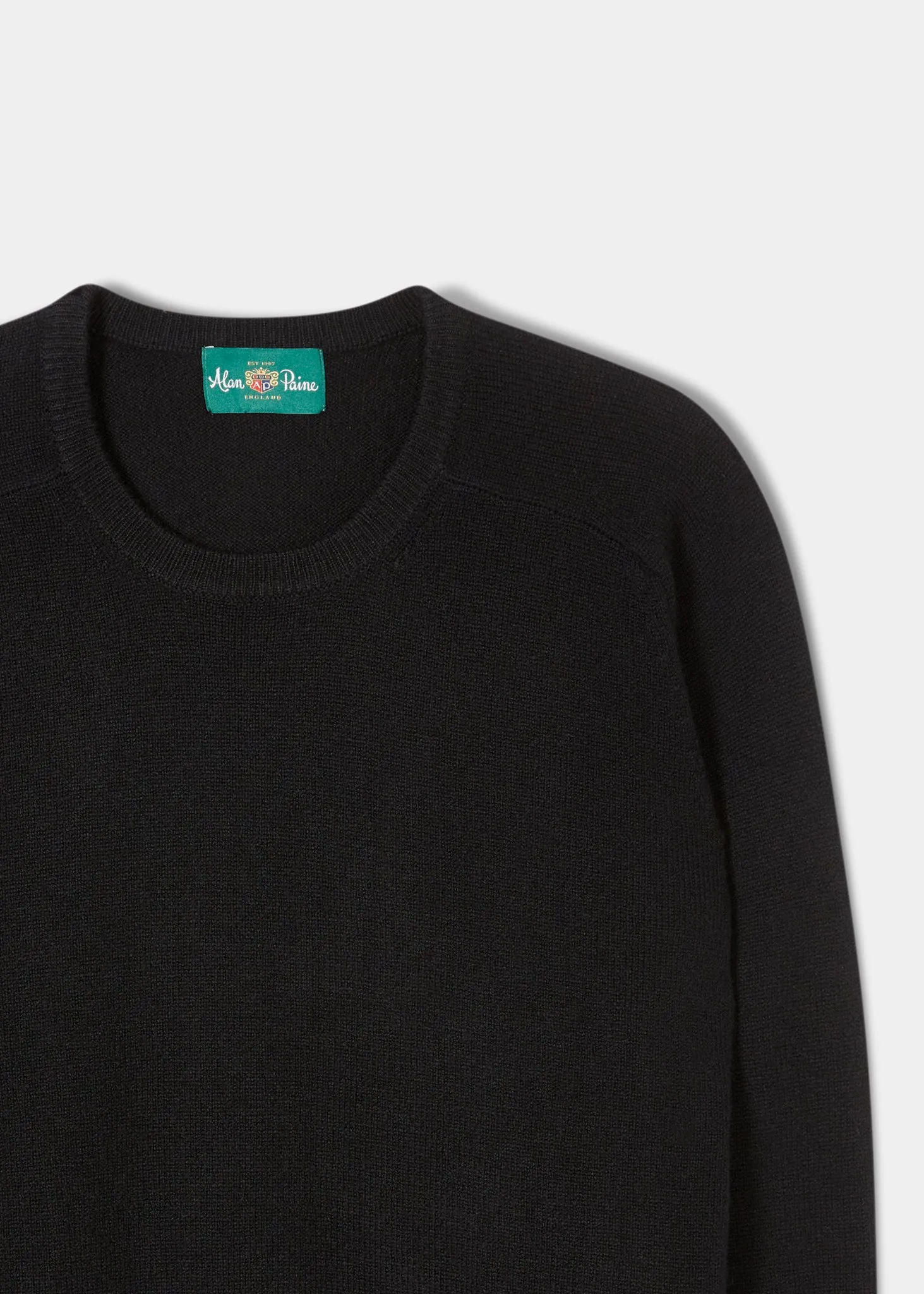 Dorset Men's Lambswool Jumper in Black - Classic Fit