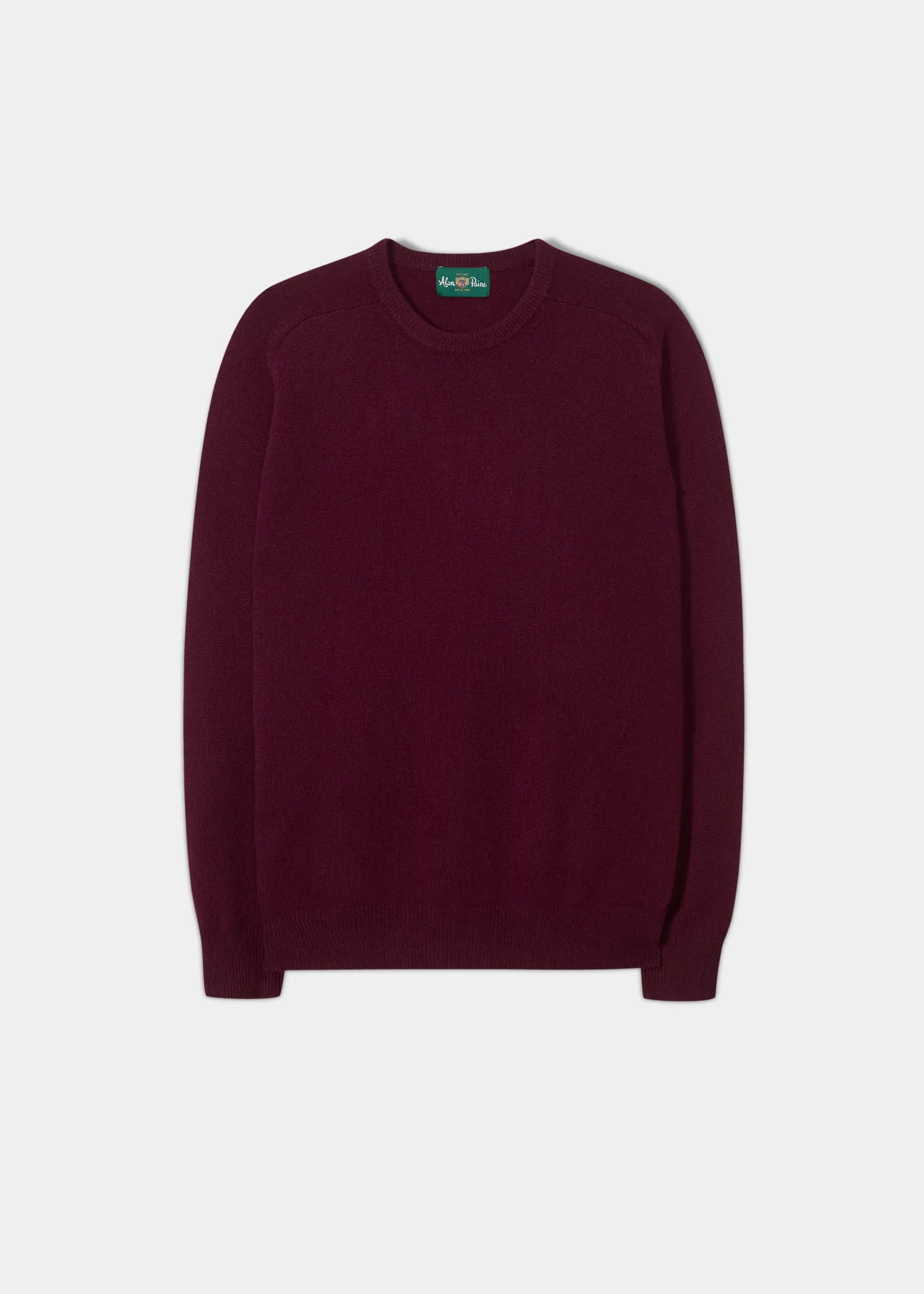 Dorset Men's Lambswool Jumper in Bordeaux - Classic Fit