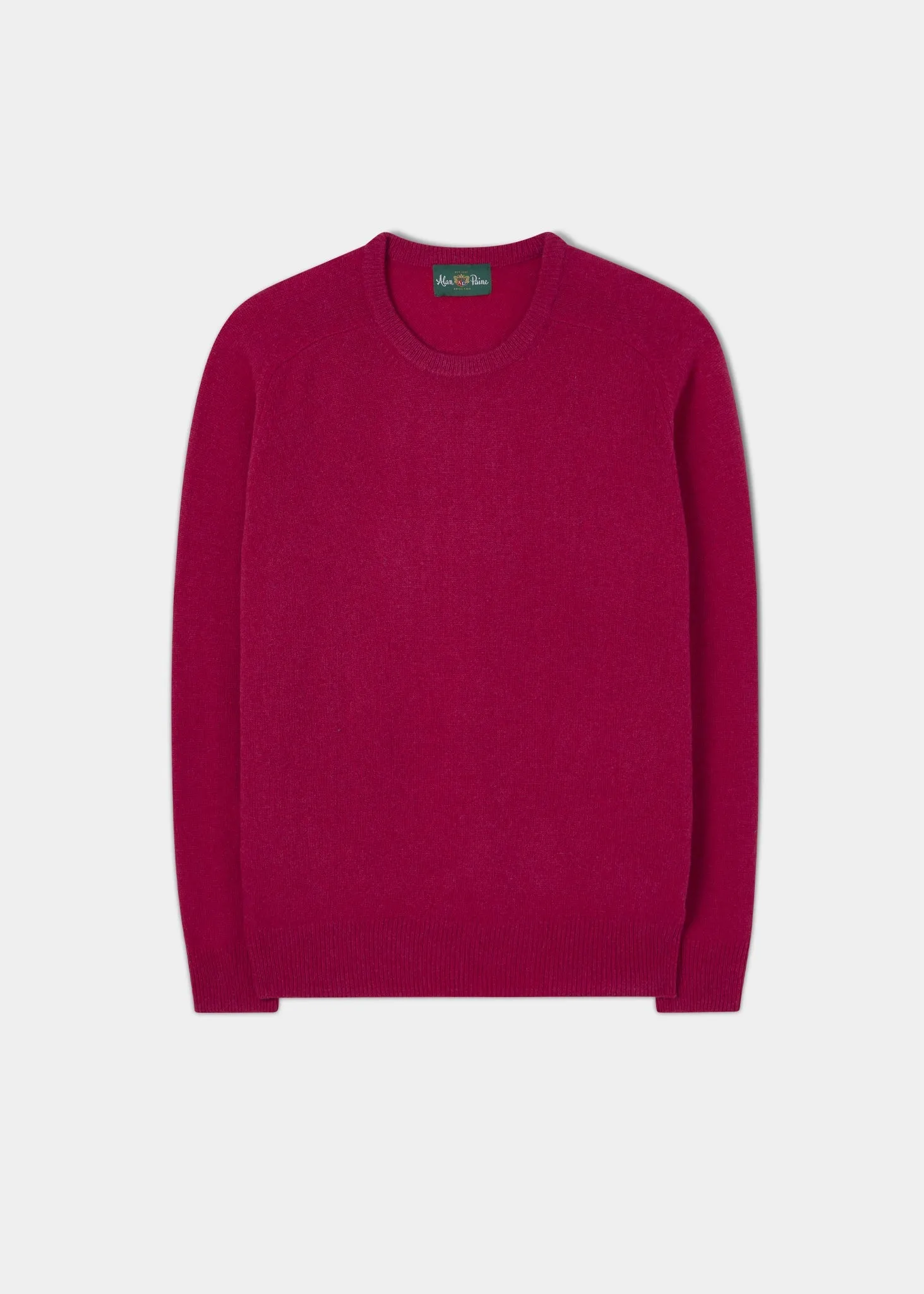 Dorset Men's Lambswool Jumper in Raspberry - Classic Fit