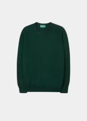 Dorset Men's Lambswool Jumper in Tartan Green - Classic Fit