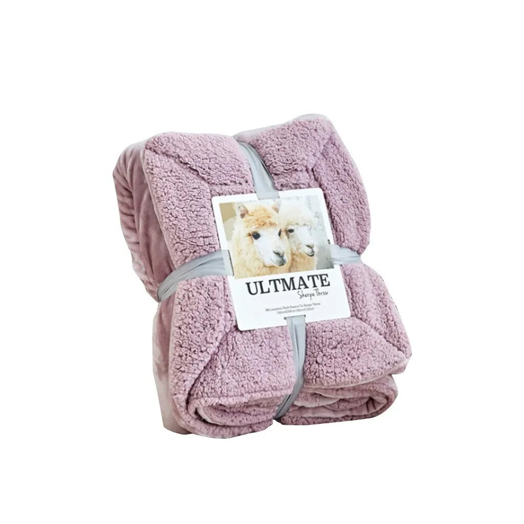 Double Thick Flannel Fleece Breathable Soft Warm Blanket