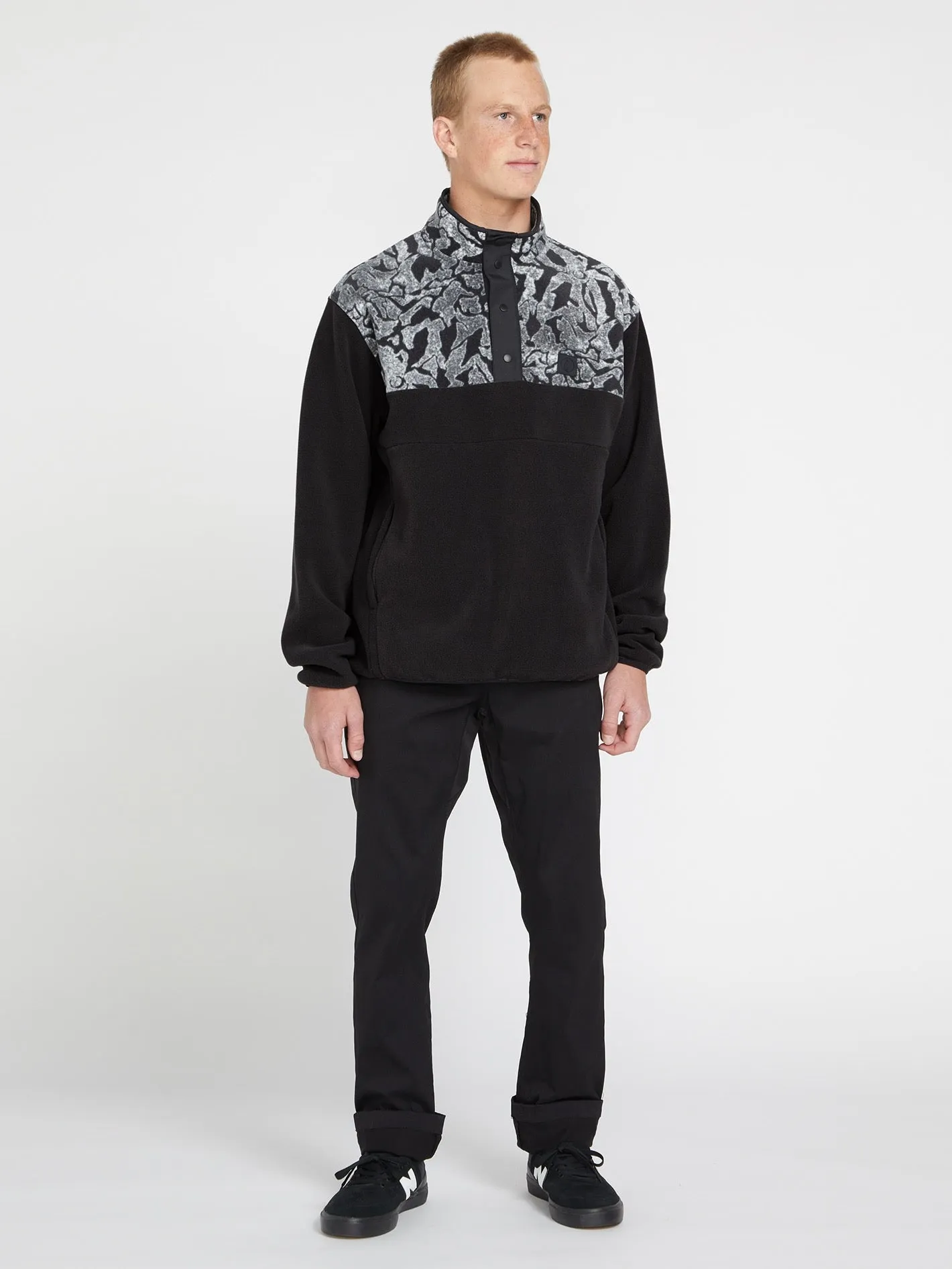 Error92 Mock Neck Sweatshirt - Black White