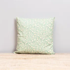 Floral Print Cushion Cover in Green