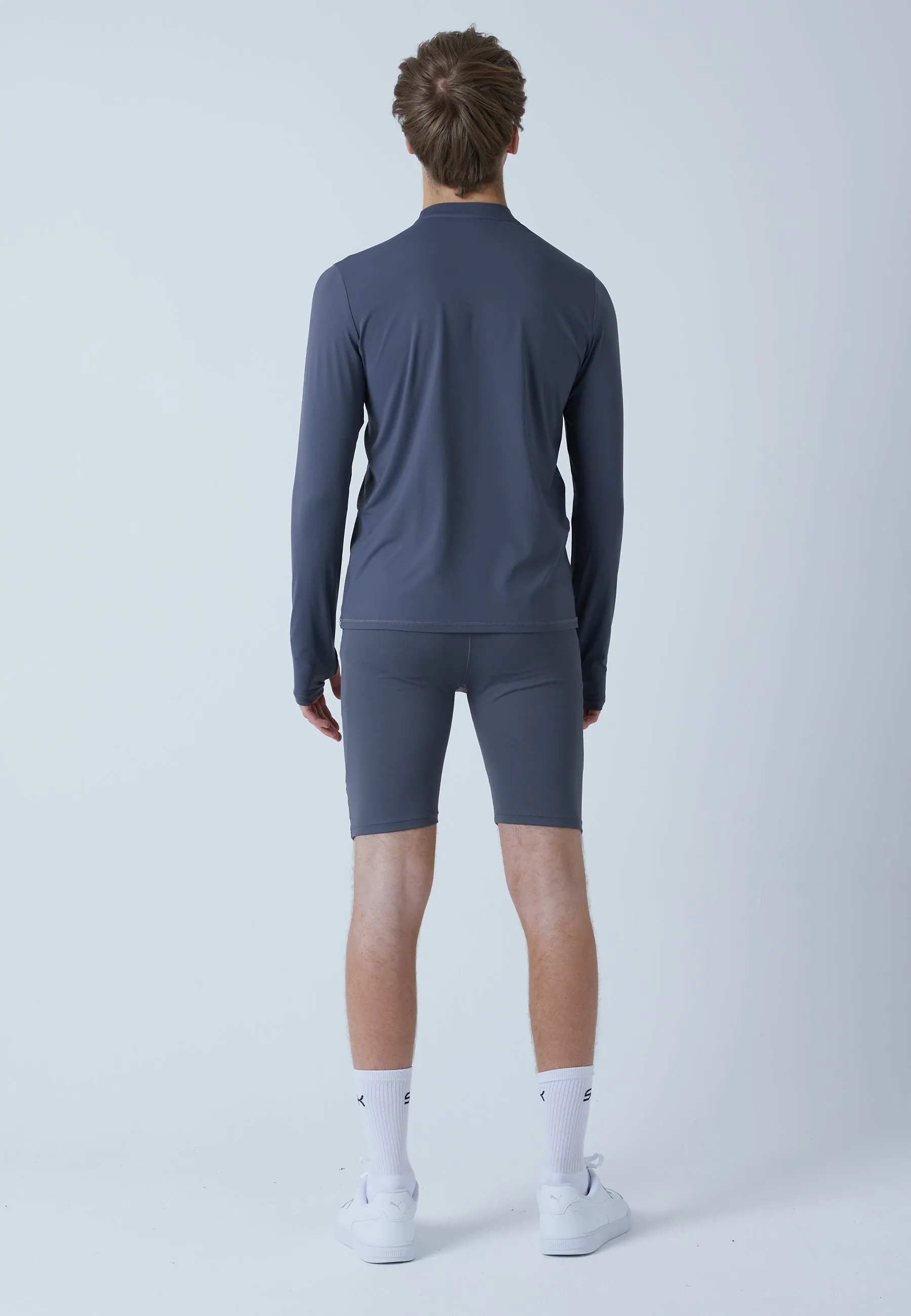 Functional Tennis Longsleeve Shirt High-Neck, grey