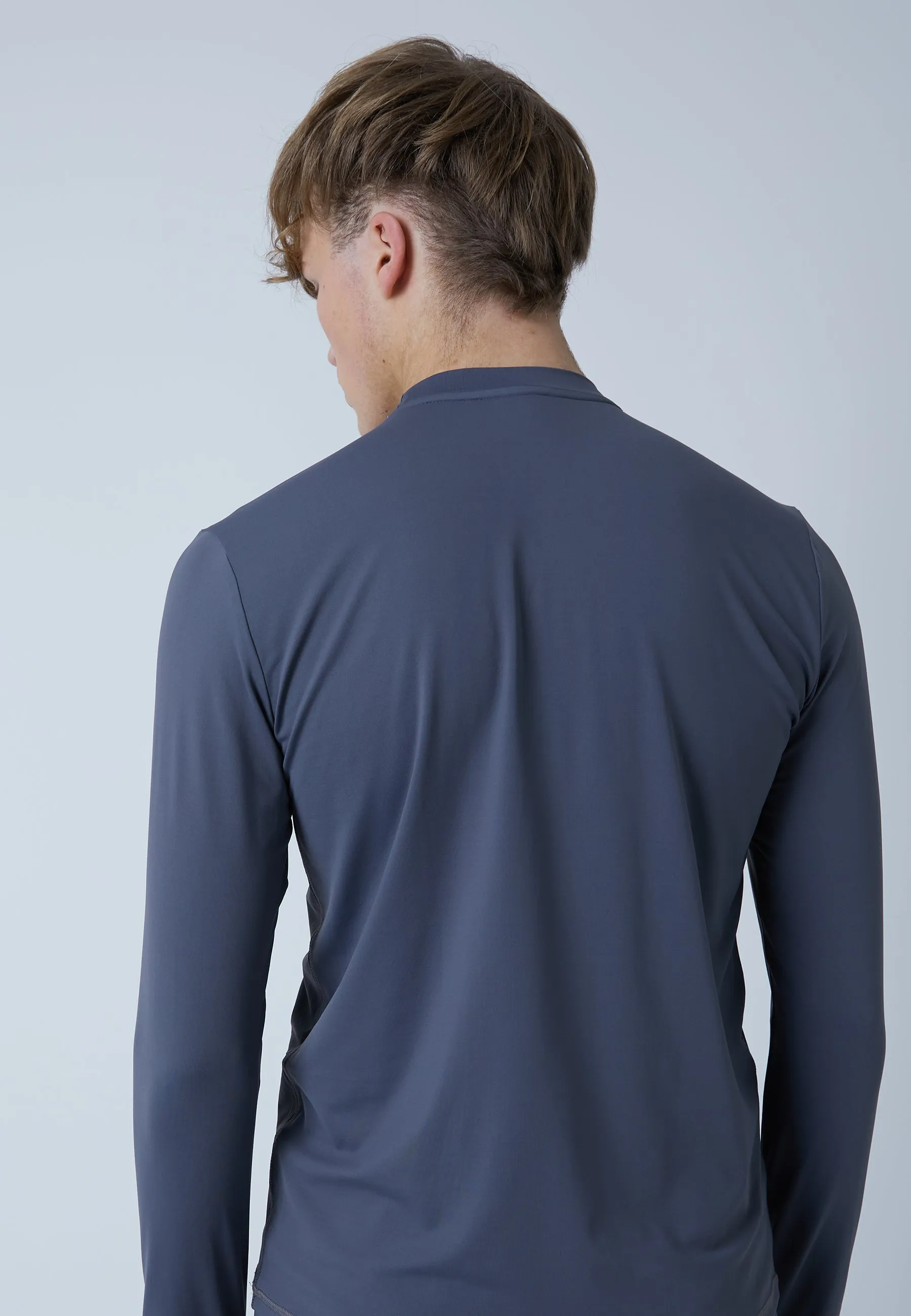 Functional Tennis Longsleeve Shirt High-Neck, grey