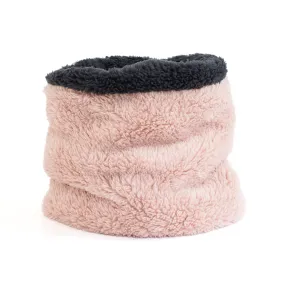 Girl's Pink Shadow/ Charcoal Reversible Neck Warmer