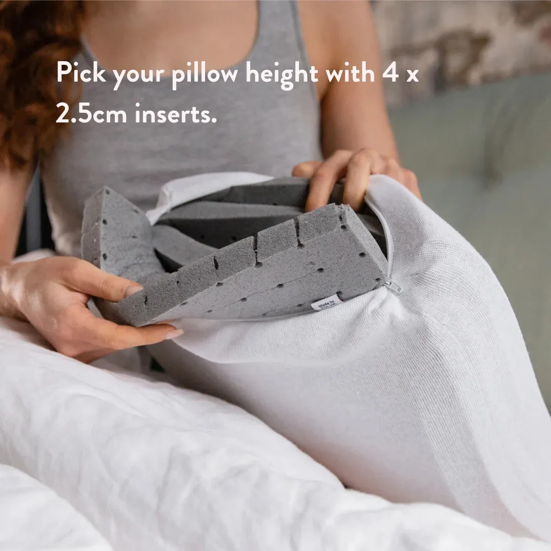 Graphite Latex Pillow - Height Adjustable