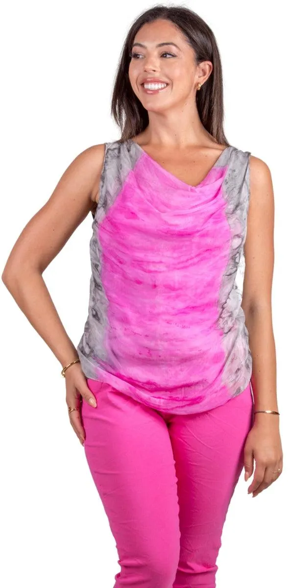 Maggia Tie-Dye Silk Tank