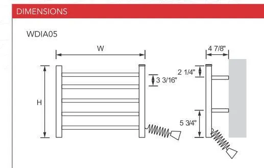 MYSON GEM DIAMOND WDIA05 Plug in Towel Warmer - 20"w x 16.75"h