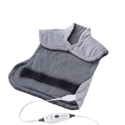 New - Pure Enrichment PureRelief XL Extra-Long Back and Neck Heating Pad - 29" x 24" - Gray