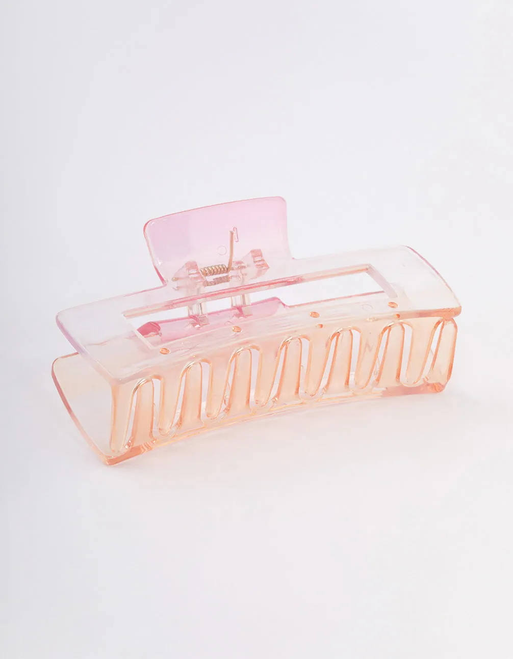 Pink Rectangle Ombre Claw Clip