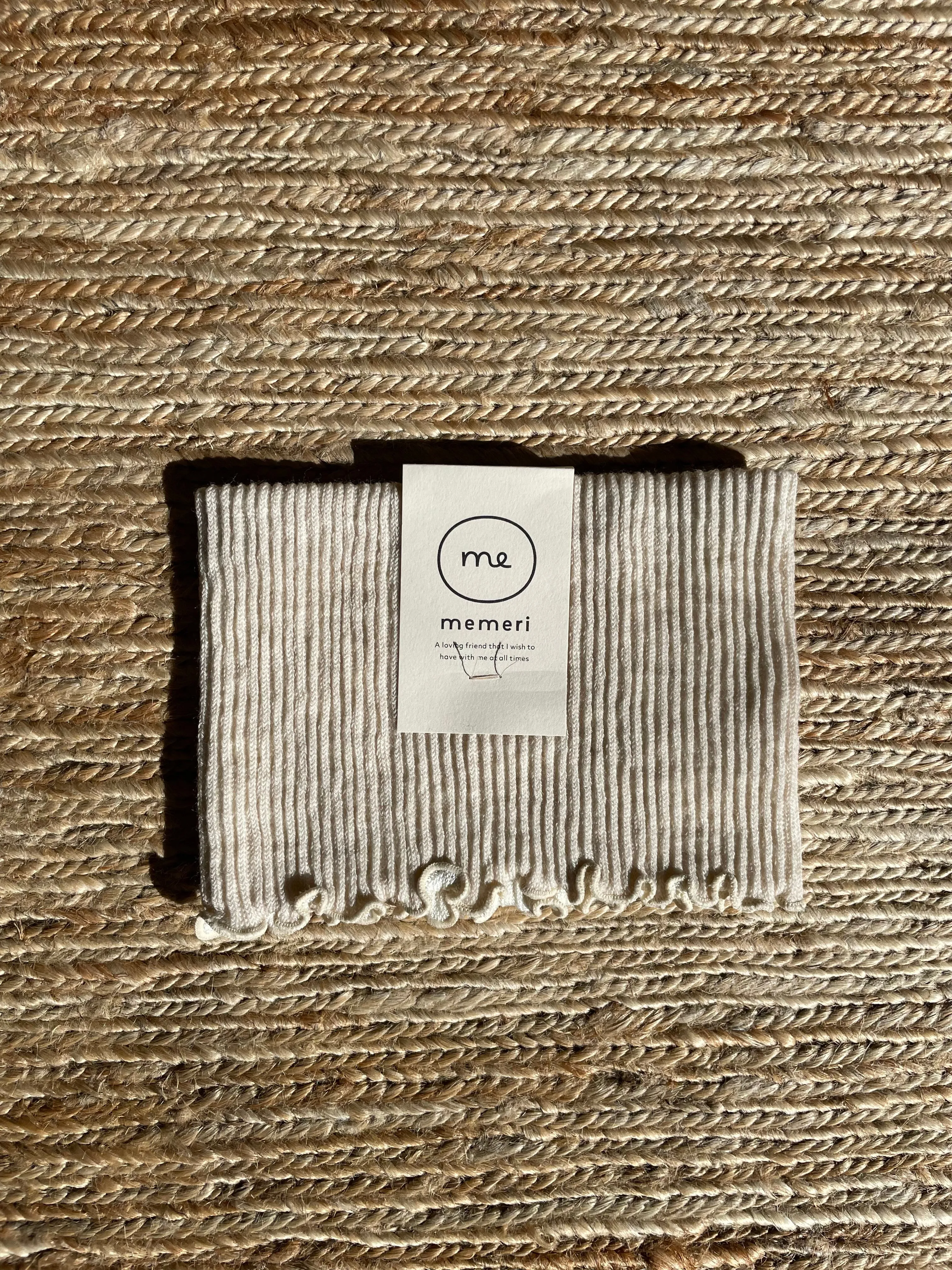 Silk Wool Neck Warmer in Beige