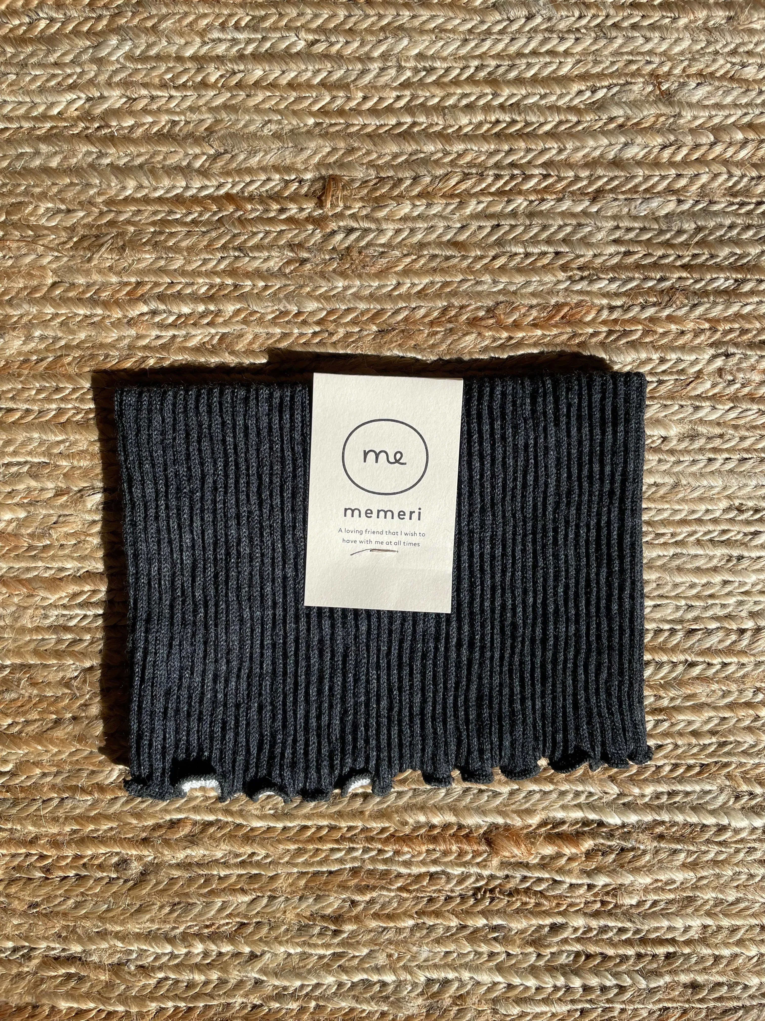 Silk Wool Neck Warmer in Charcoal