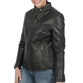 Sylvia Biker Black Leather Jacket