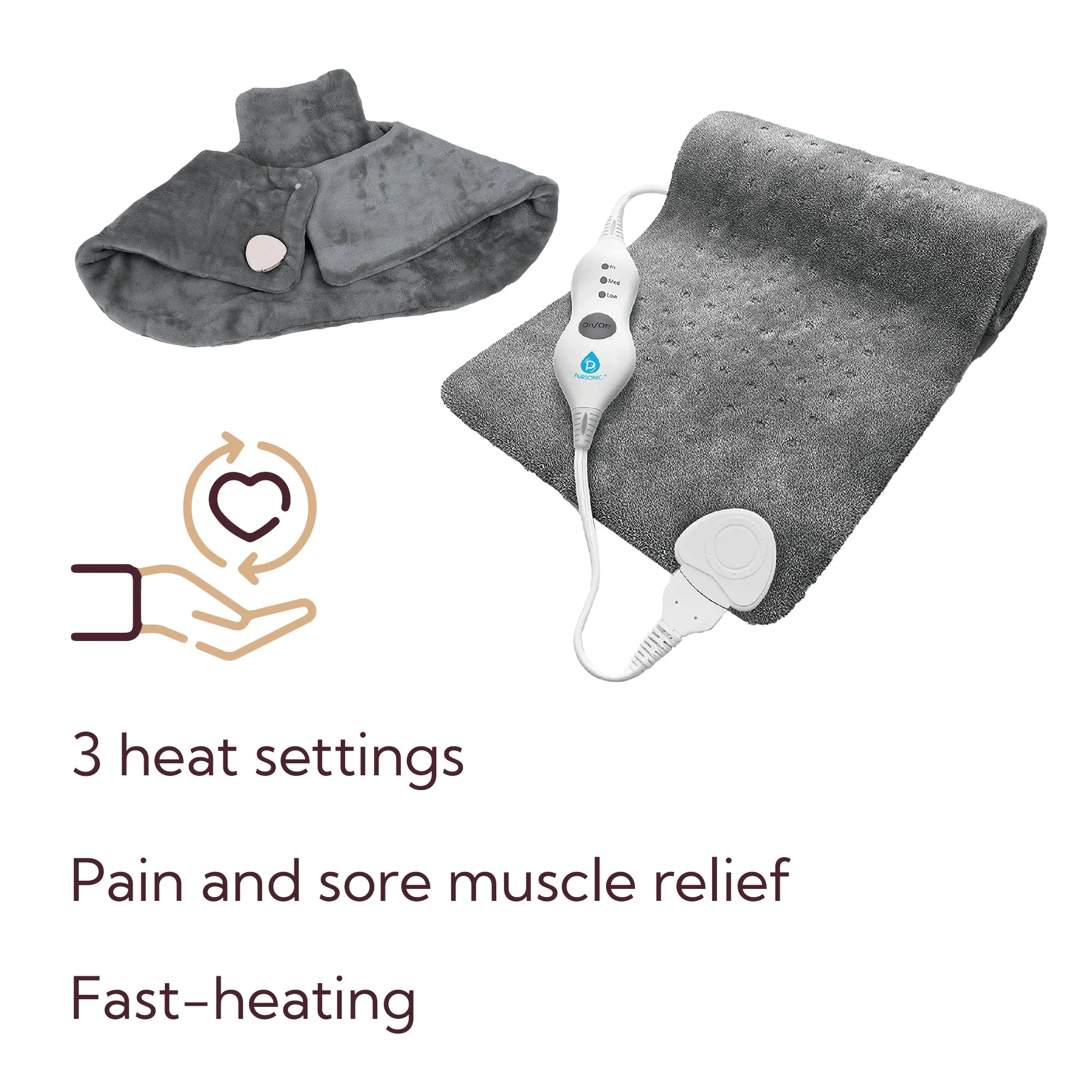 Total Comfort Package: Neck & Shoulder Warmer   Electric Heat Pad