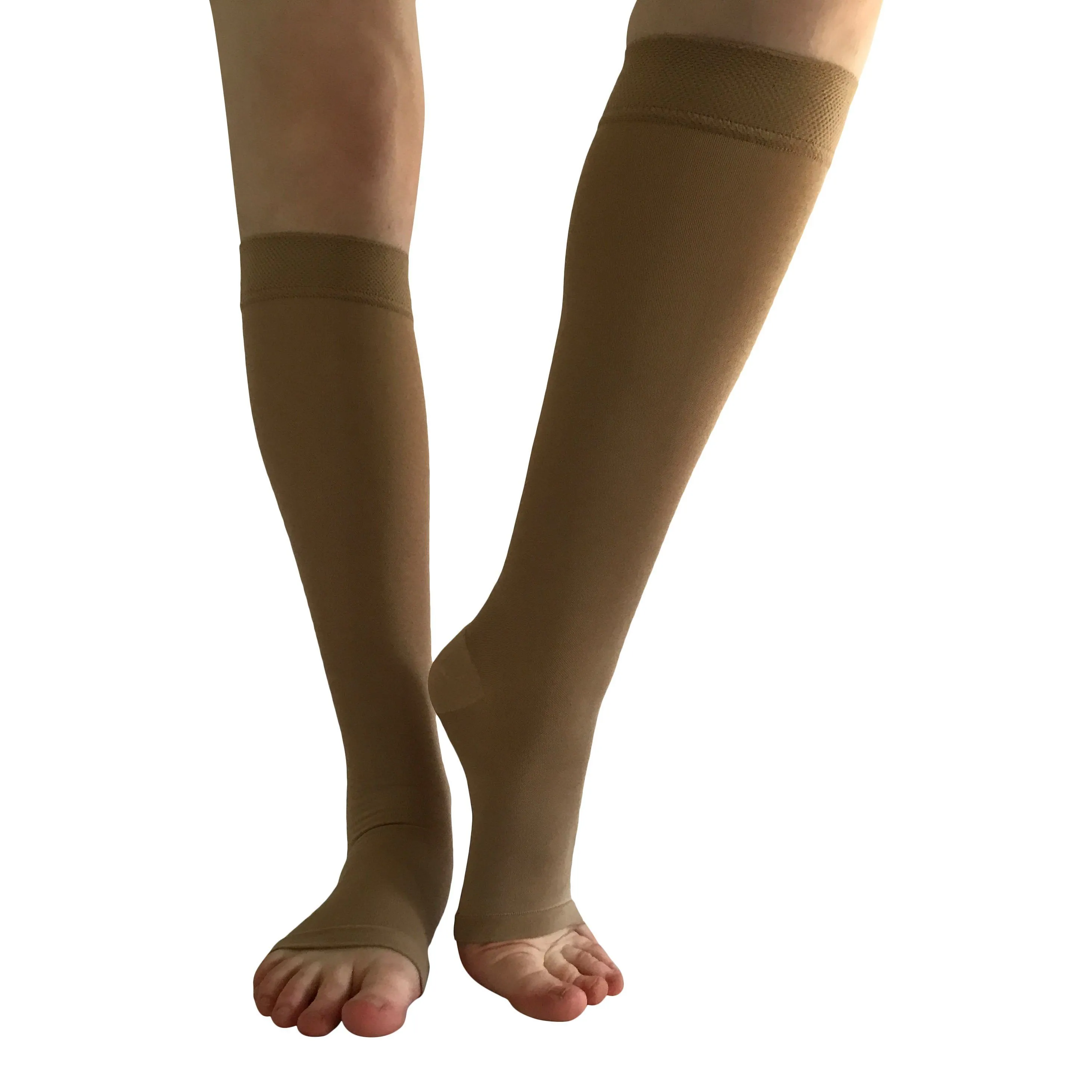 Truform Open Toe-Opaque Compression Stockings, 20-30 mmHg