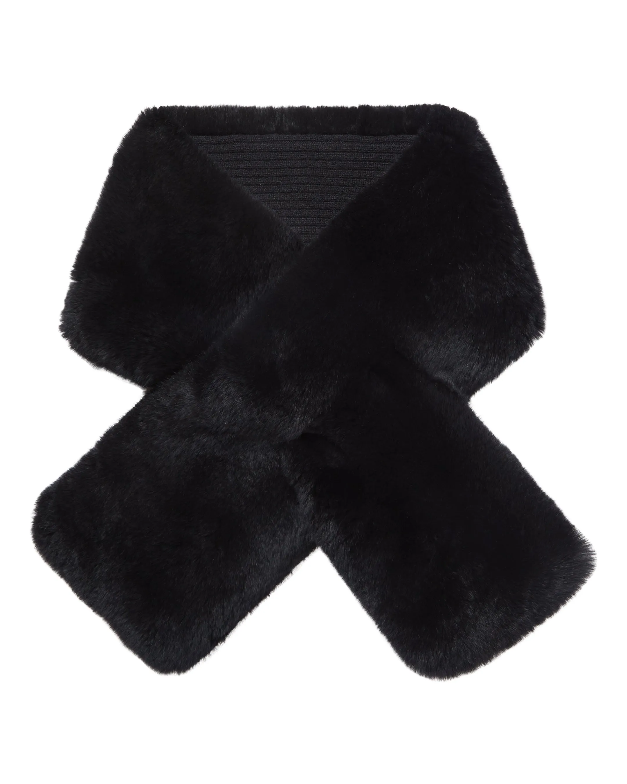 Unisex Fur Neckwarmer Black