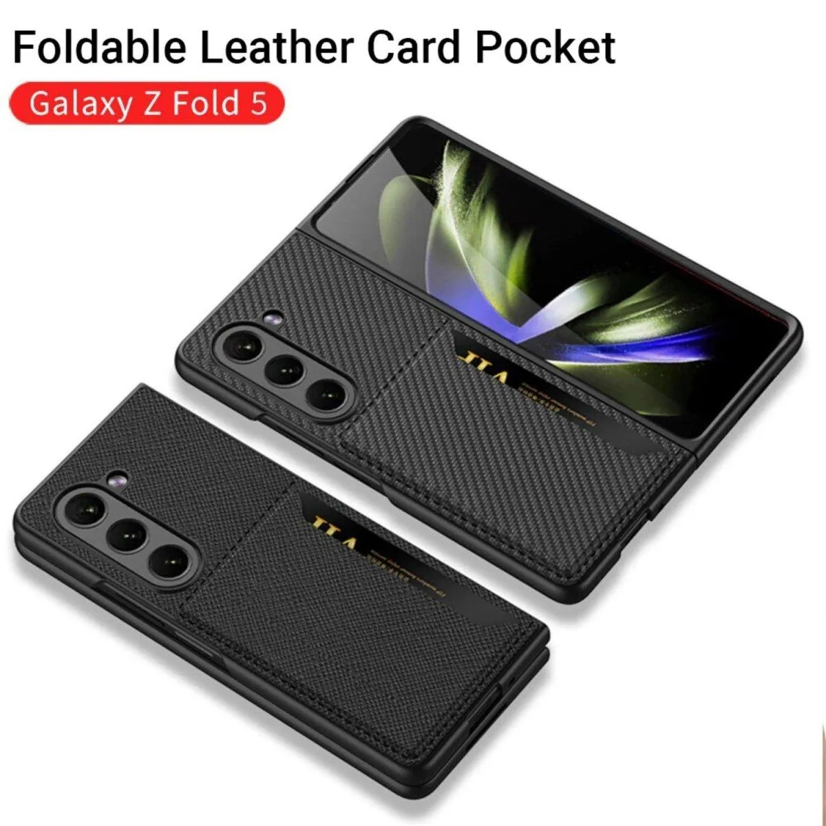 Velox Leather Case for Galaxy Z Fold 5 With Card Slot