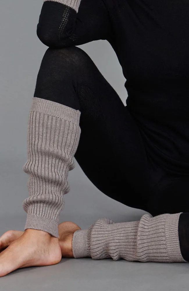 Womens Merino Activewear Ribbed Leg Warmer